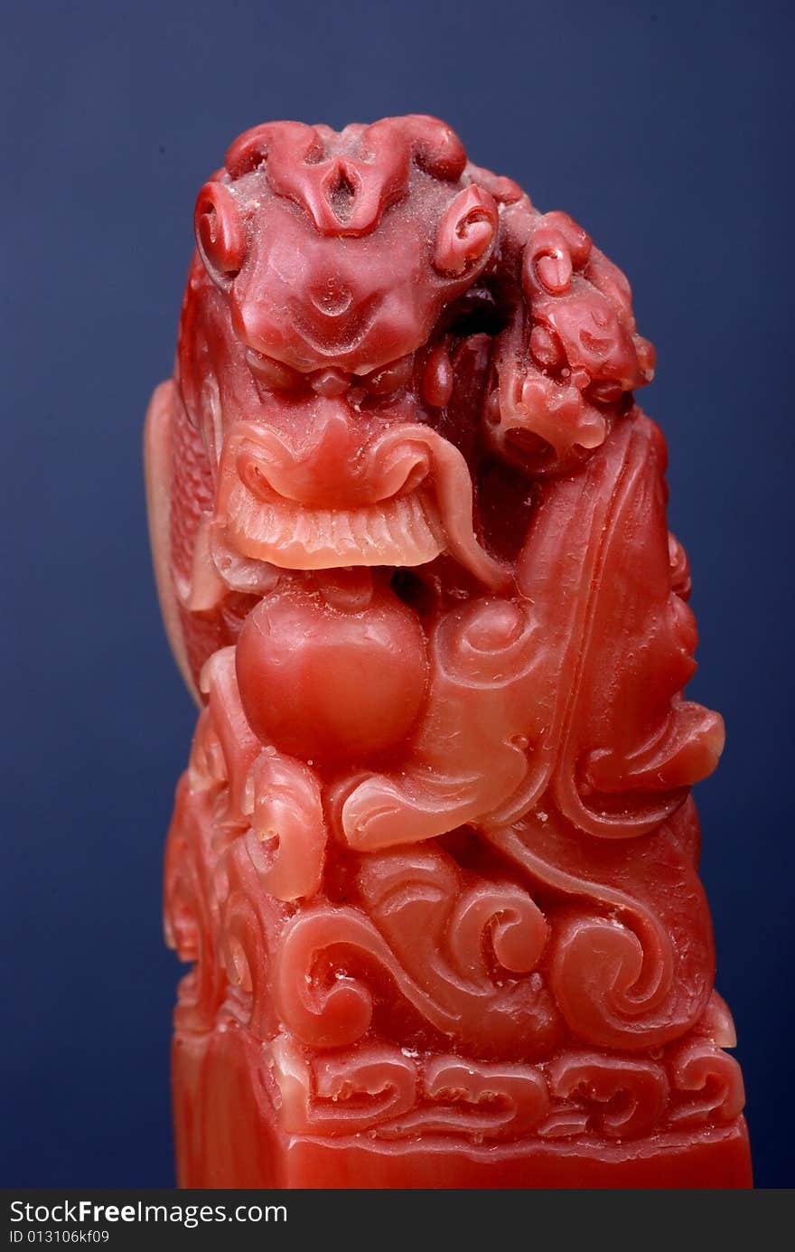 Chinese dragon stone seal