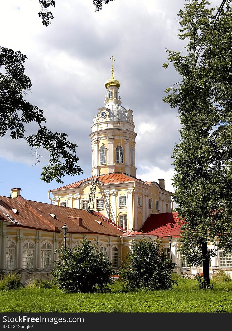 Church in the Alexander Monastery in St.Petersburg. Church in the Alexander Monastery in St.Petersburg