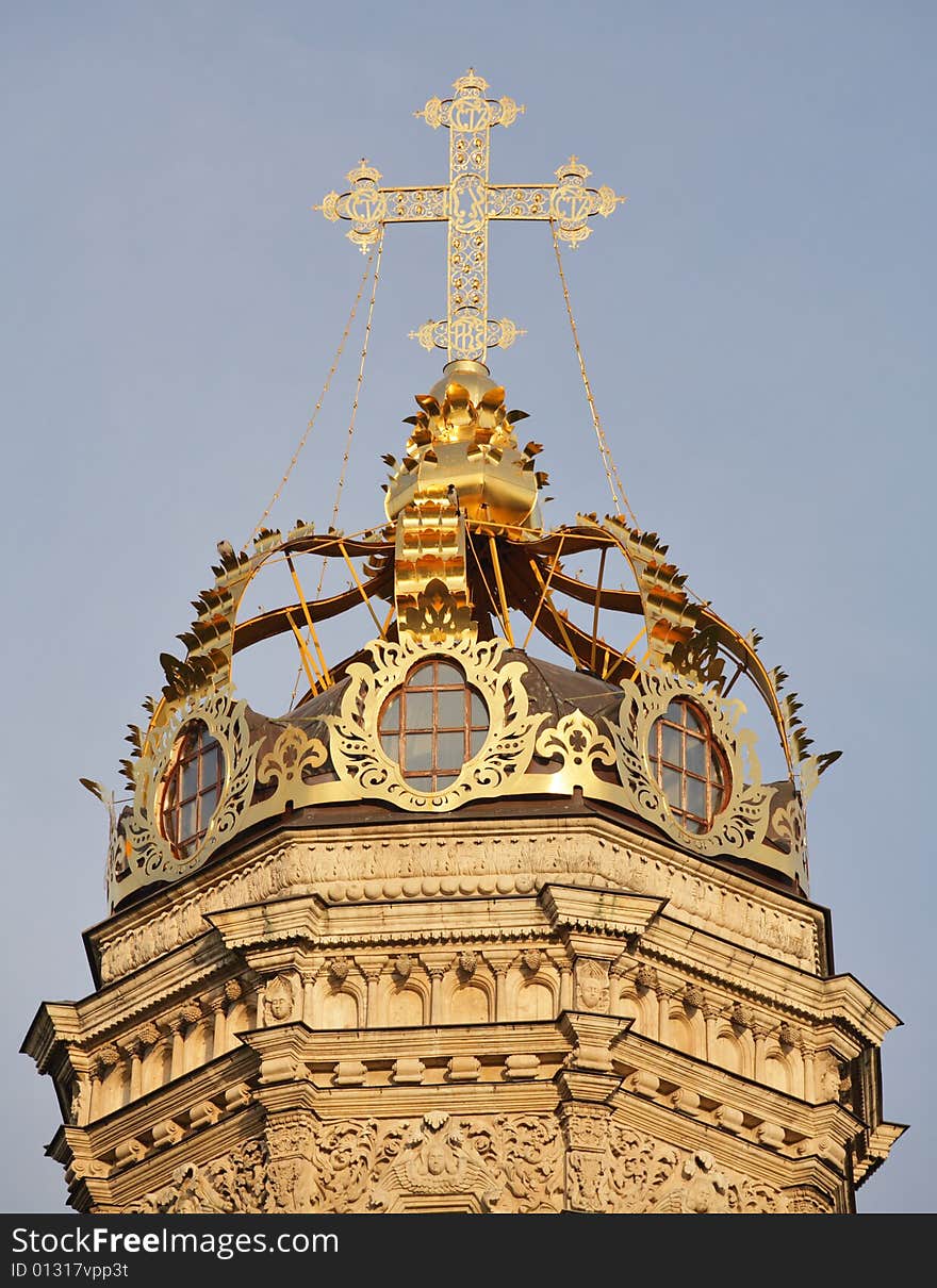 Beautiful and unusual church (Dubrovitsy, Russia)