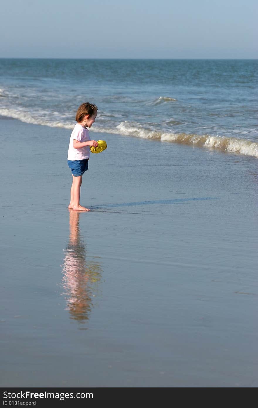 Little Girl On Beach