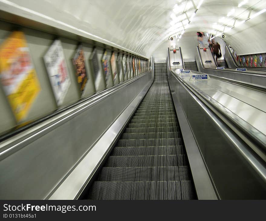 Subway escalator