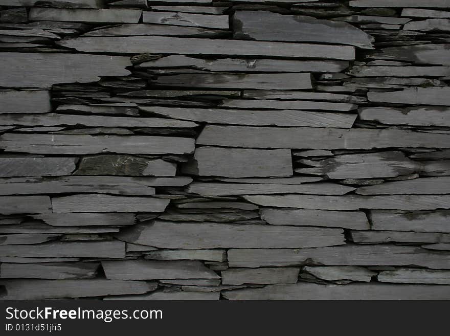 Grey Flat Stone Wall