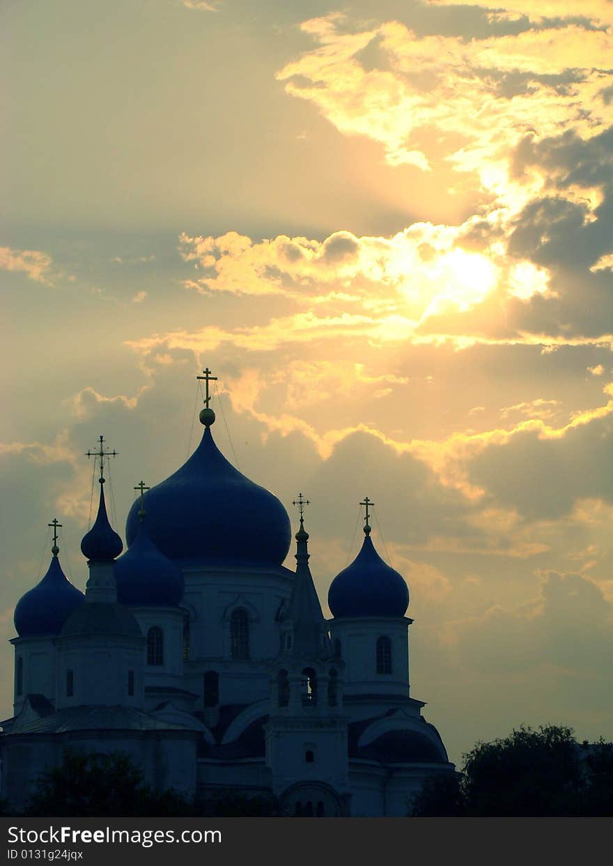 Church on a background of a decline