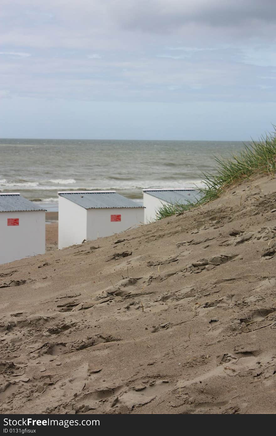 A beach-hut on the beach