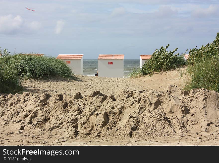 A beach-hut on the beach