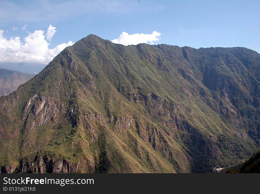 Andes in machu-picchu peru