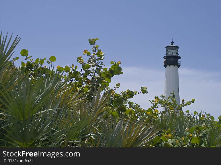 A lighthouse on the beach