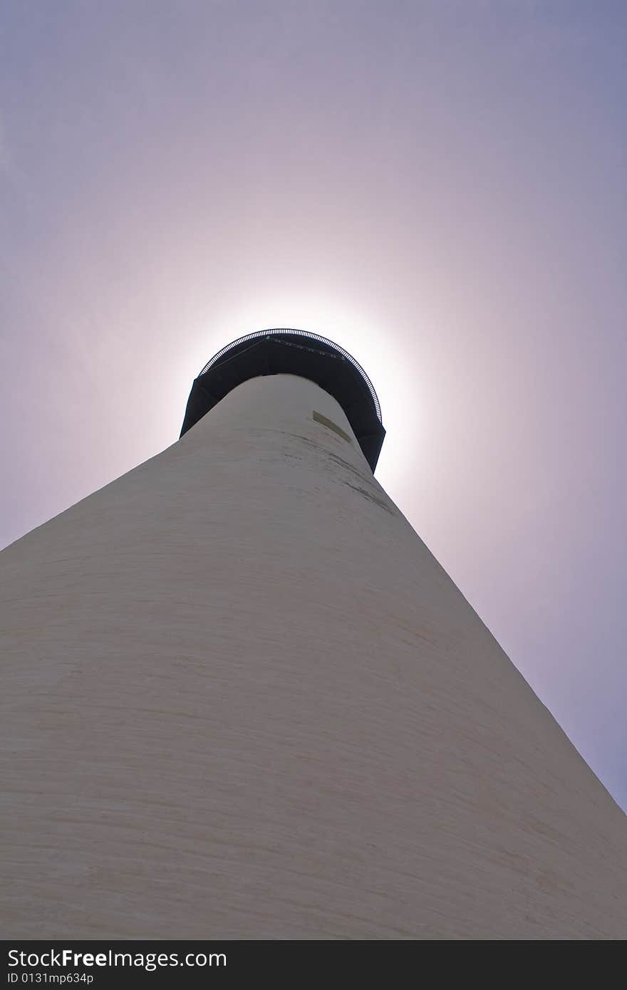 A lighthouse on the beach