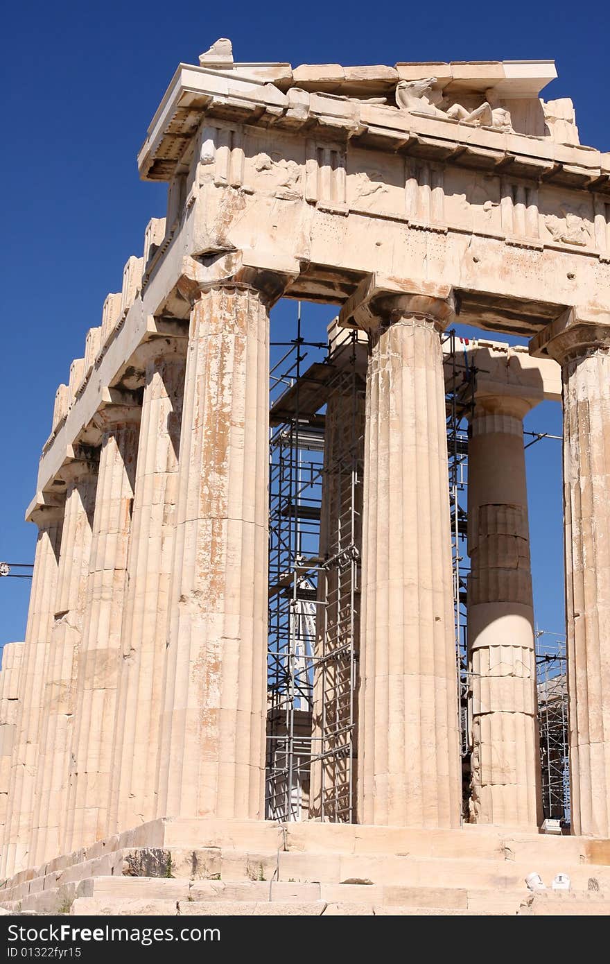 Details of Parthenon, Acropolis in Athens � Greece