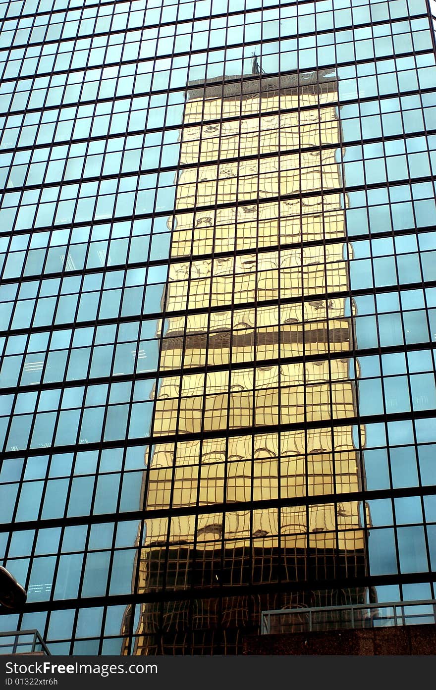 Hongkong - building in reflection