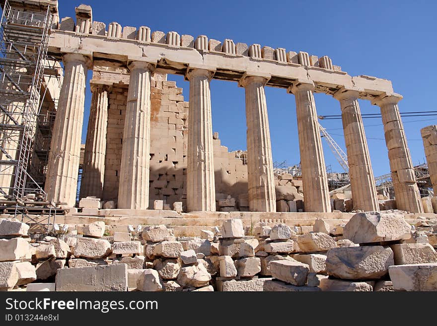 Details of Parthenon, Acropolis in Athens � Greece