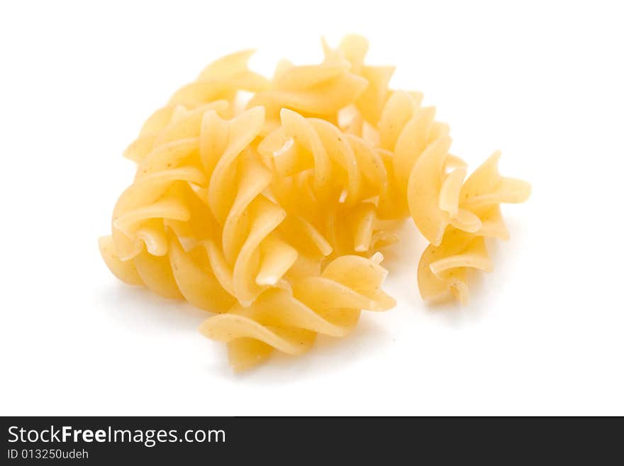 Isolated macaroni on white background