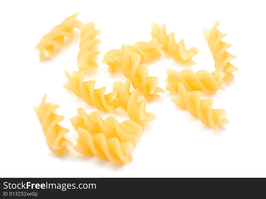 Isolated macaroni on white background