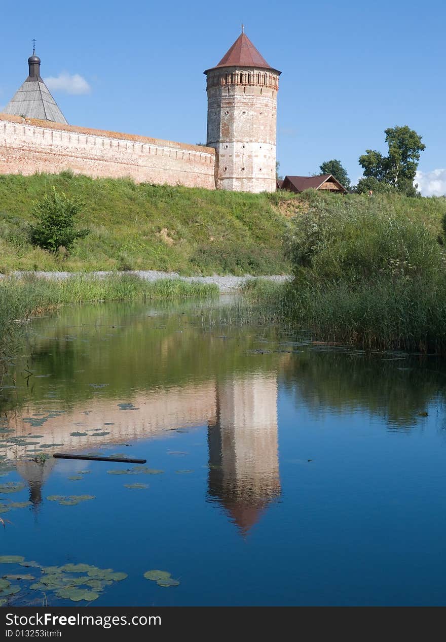 Saviour-Euthimiev monastery-fortress in Suzdal (Russia) in summer