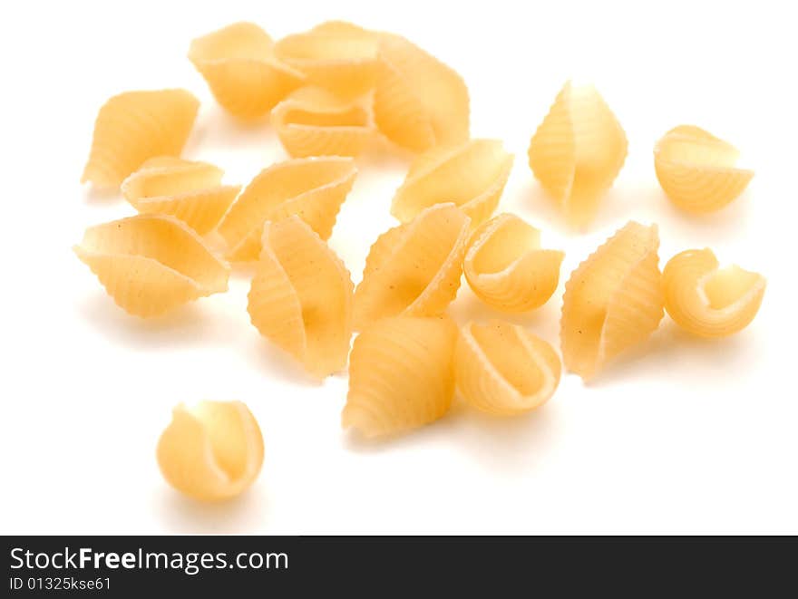 Isolated macaroni on white background