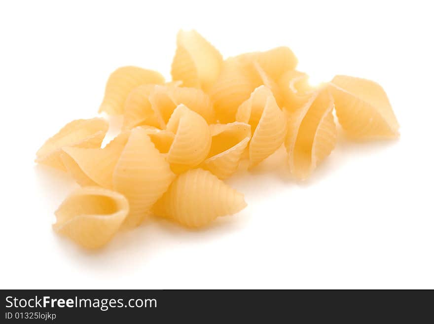 Isolated macaroni on white background