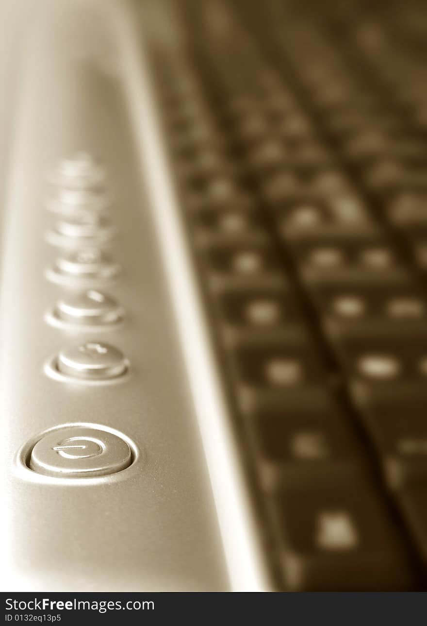 Close up of computer keyboard