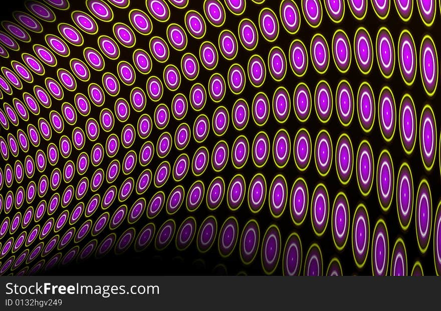 Dots and circles on a wavy background. Dots and circles on a wavy background