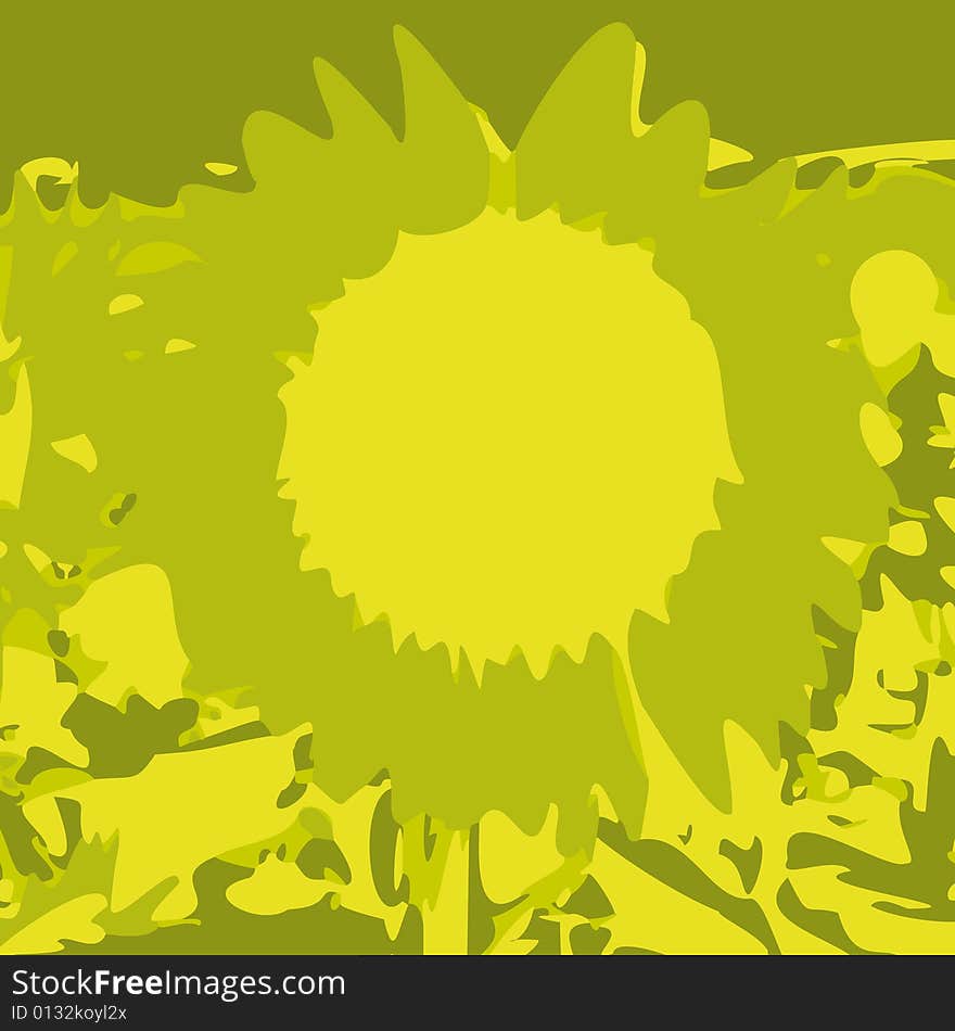 Sunflower background (vector)