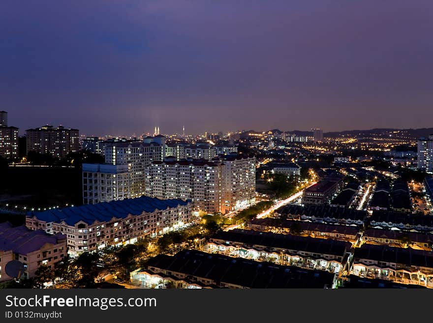 Night cityscape of Kuala Lumpur Malaysa. Night cityscape of Kuala Lumpur Malaysa