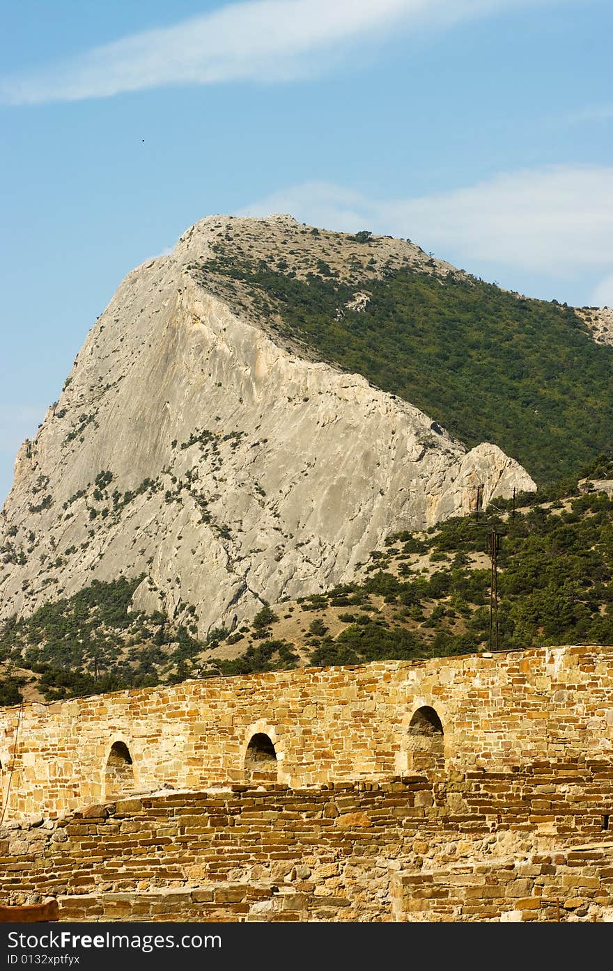 A shot of rock and castle