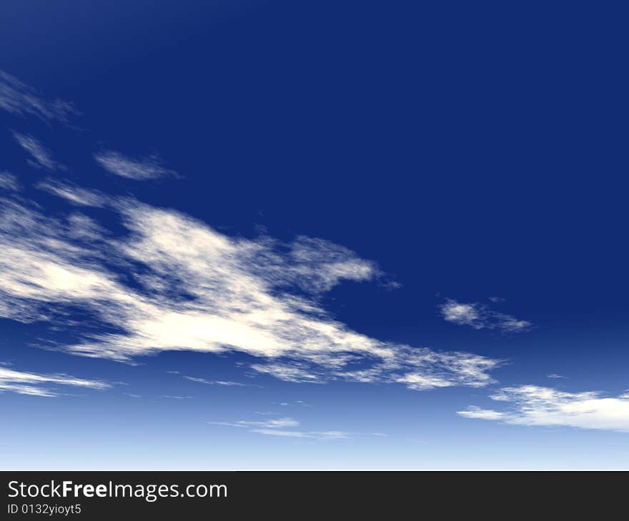 Dark blue sky with clouds