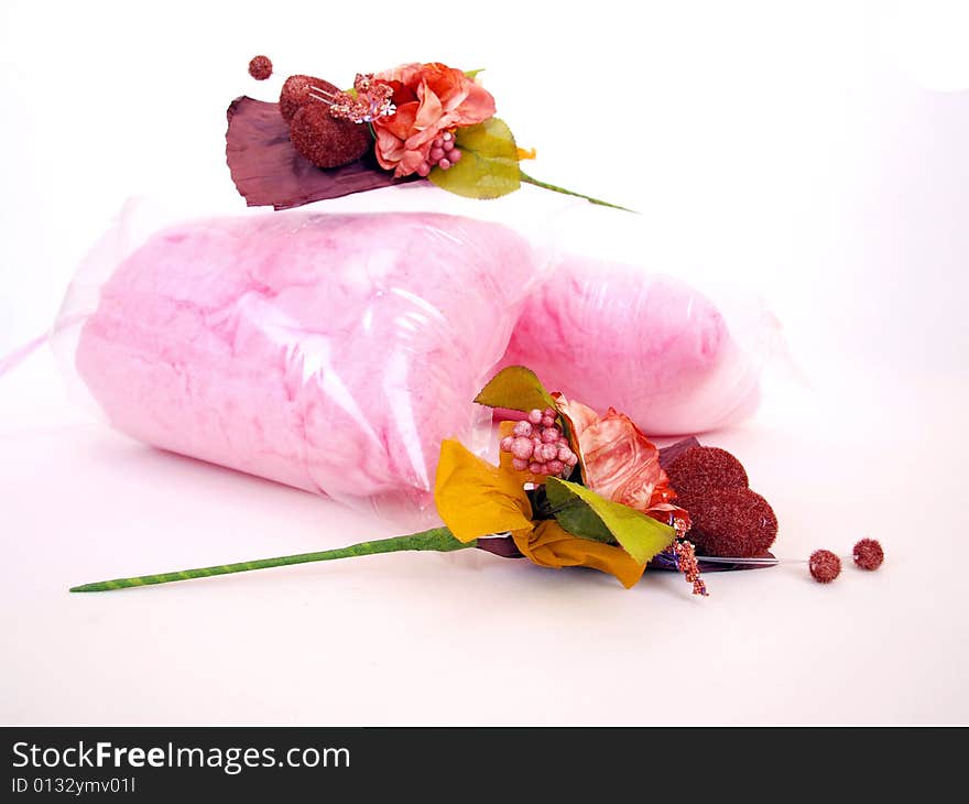 Two Paper Flower Candy Floss H