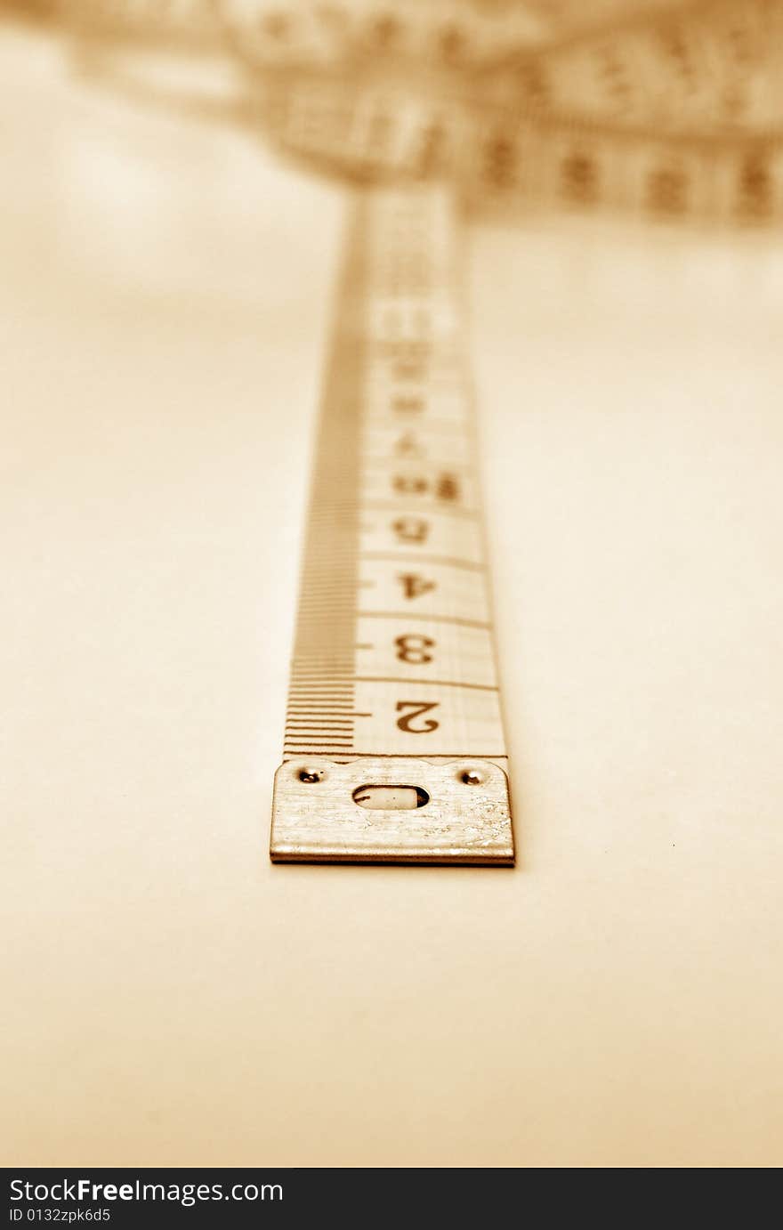 Close-up of a tape measure