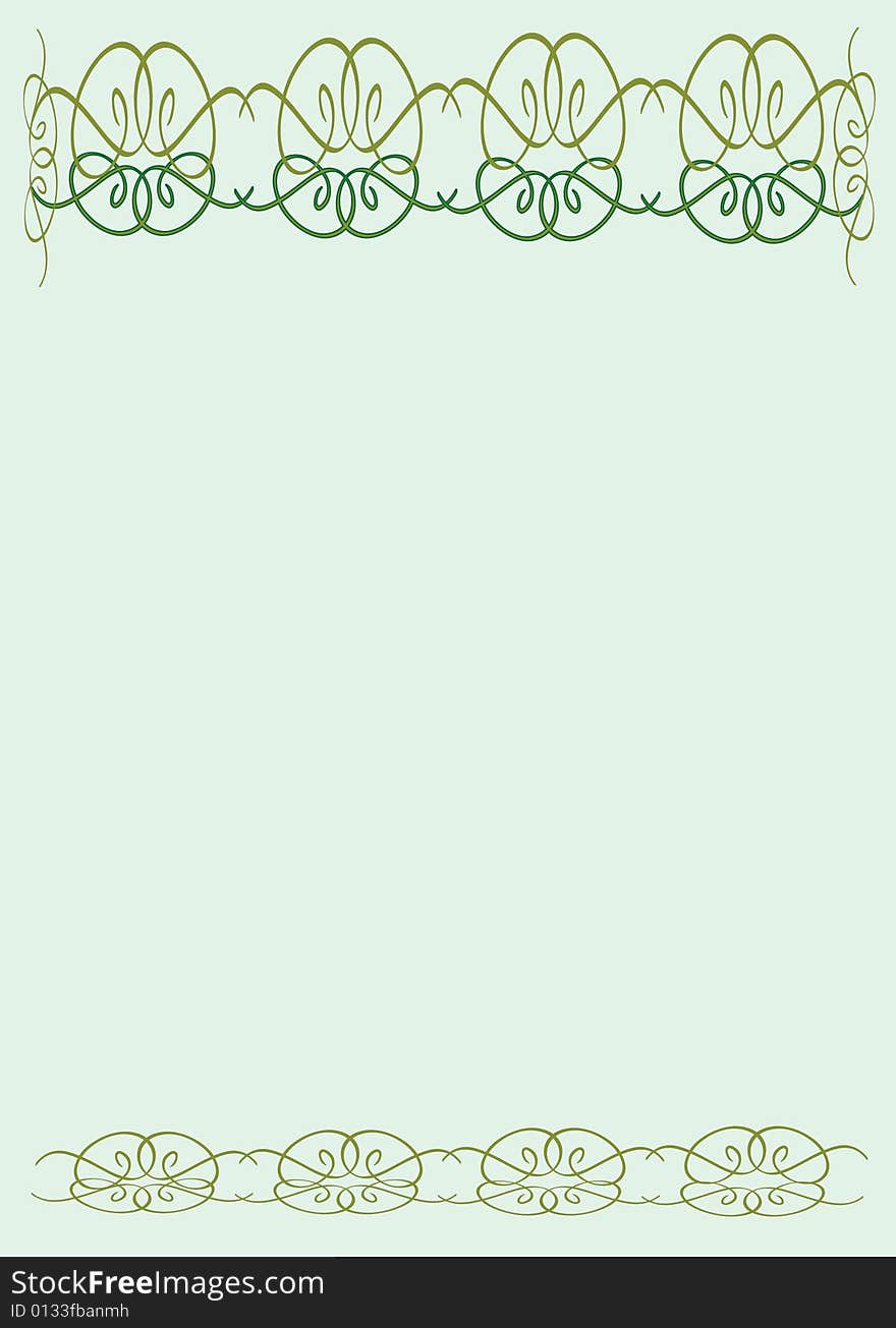 Green illustration of a decorative background. Green illustration of a decorative background