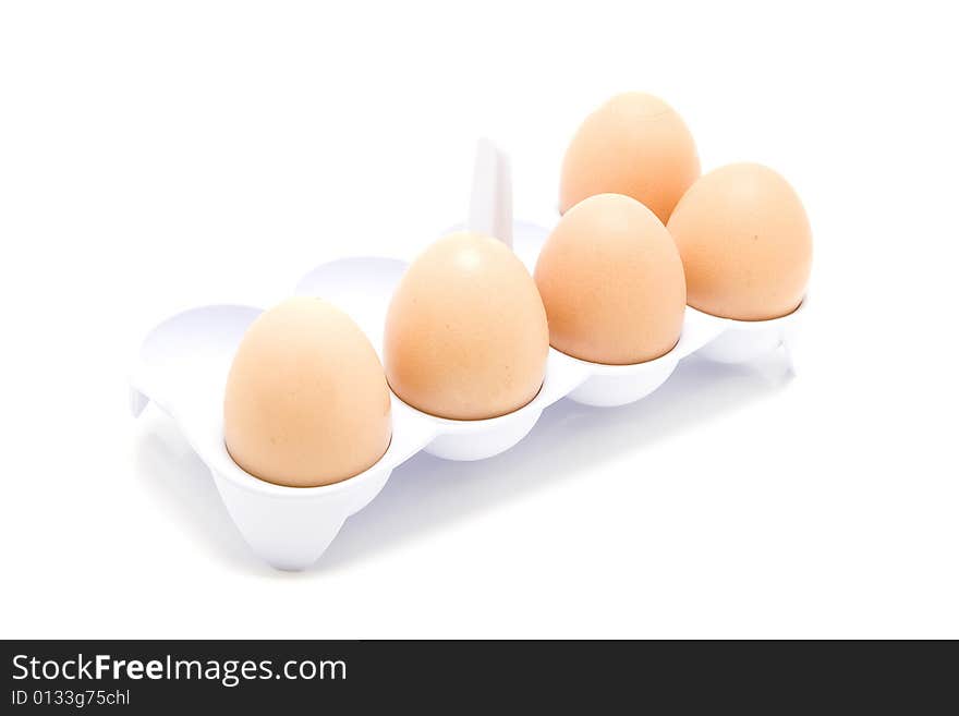 Eggs On White