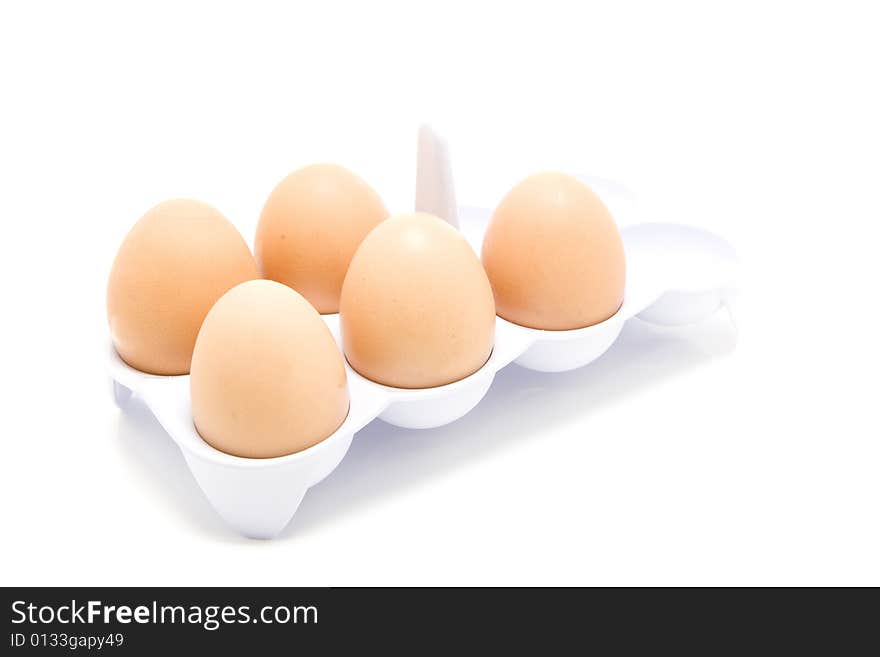 Eggs On White