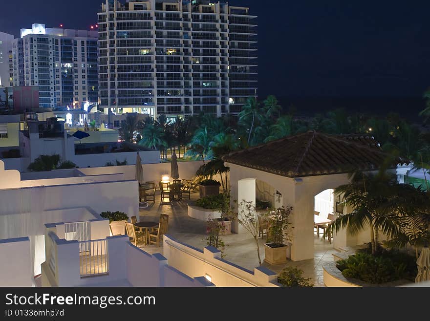 Roof terrace at the beach