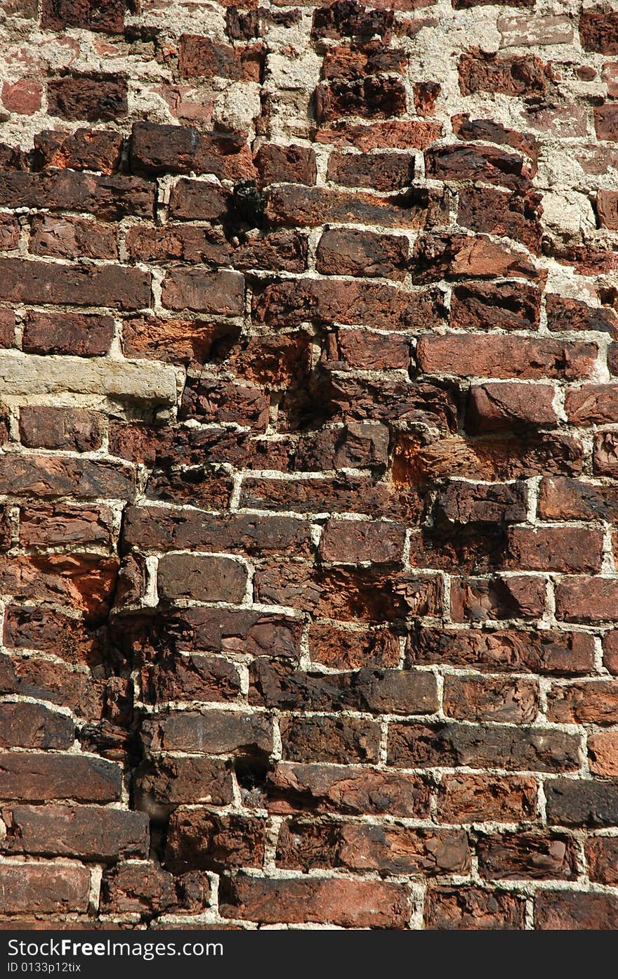 Old wall from a red brick. Old wall from a red brick