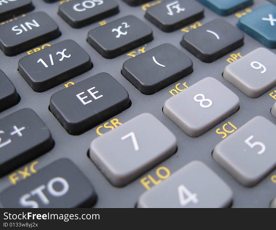 Close up of a scientific calculator. Close up of a scientific calculator