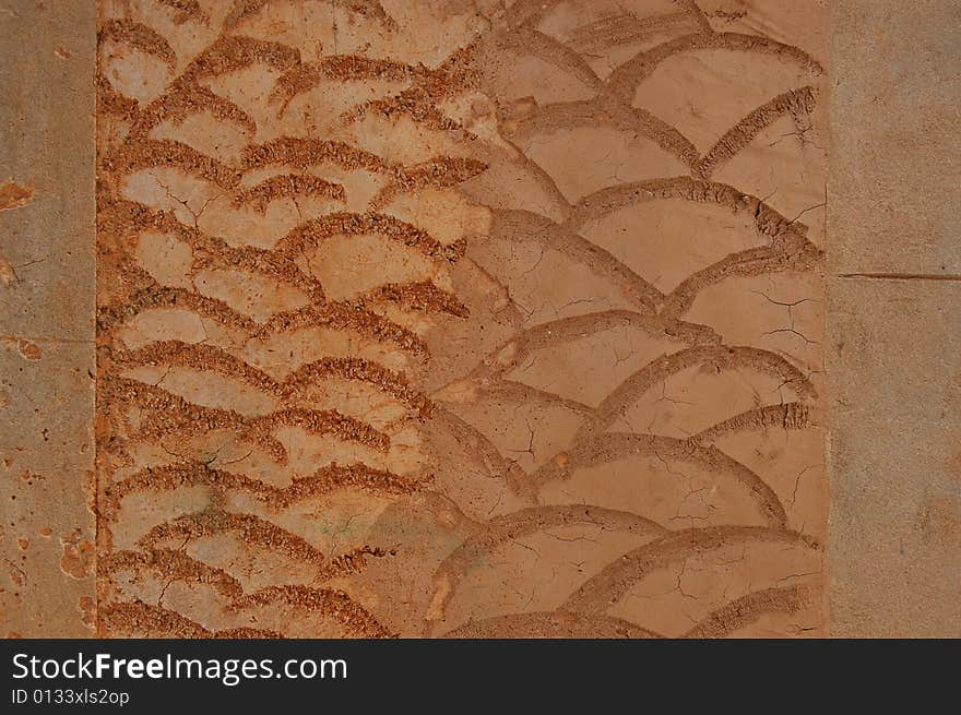 Wall texture. background. orange-yellow plaster.