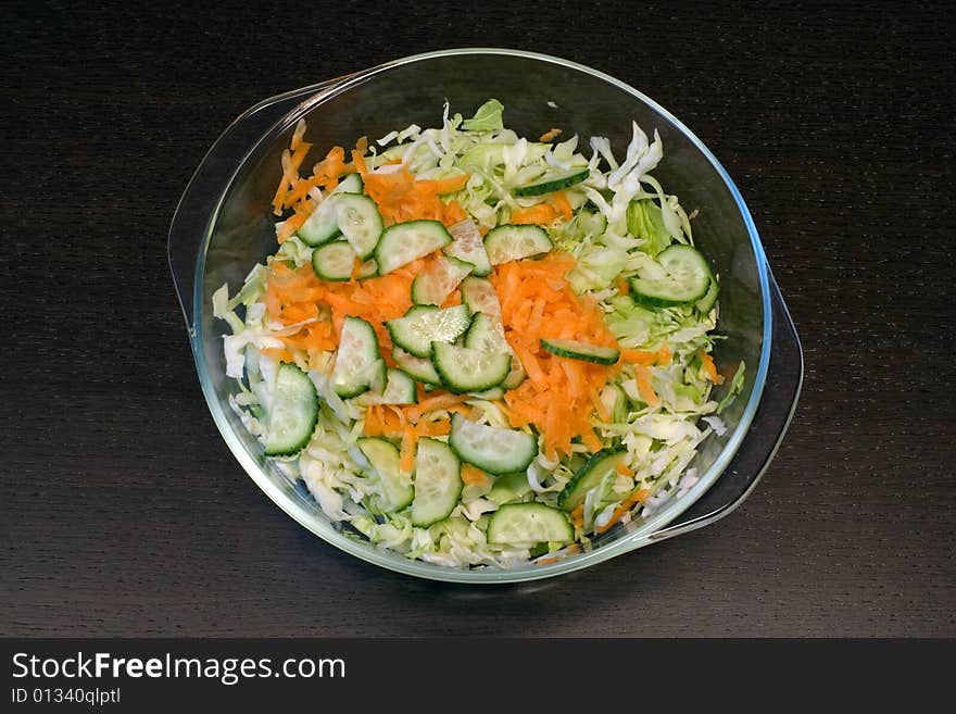 Cucumber carrot cabbage mix