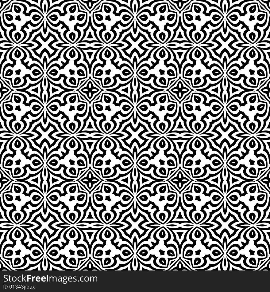 Abstract seamless black and white pattern ( vector in portfolio). Abstract seamless black and white pattern ( vector in portfolio)