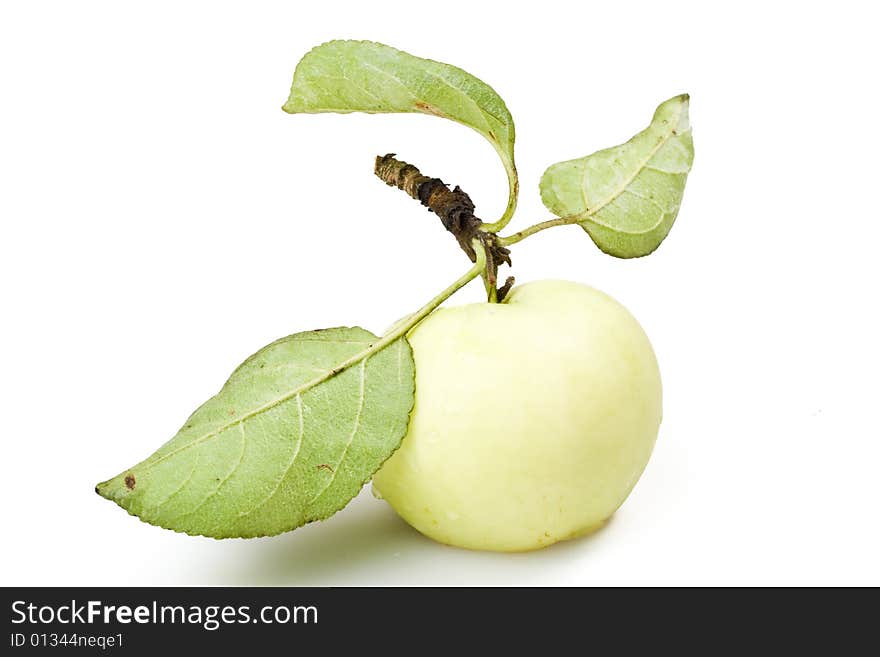 Fresh apple on a white background