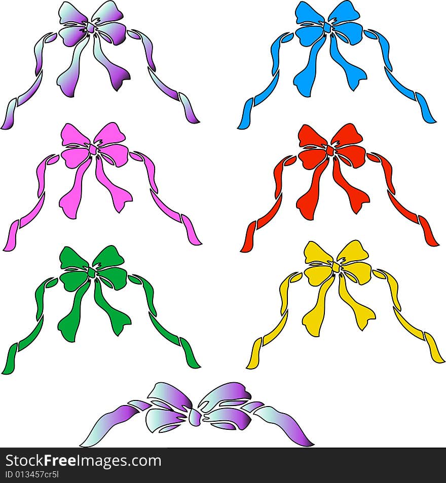 Collection Of Ribbons And Bows