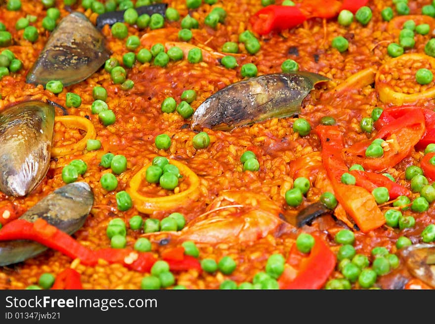 Colorful seafood