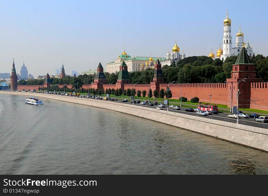 The view of Kremlin, Moscow. The view of Kremlin, Moscow