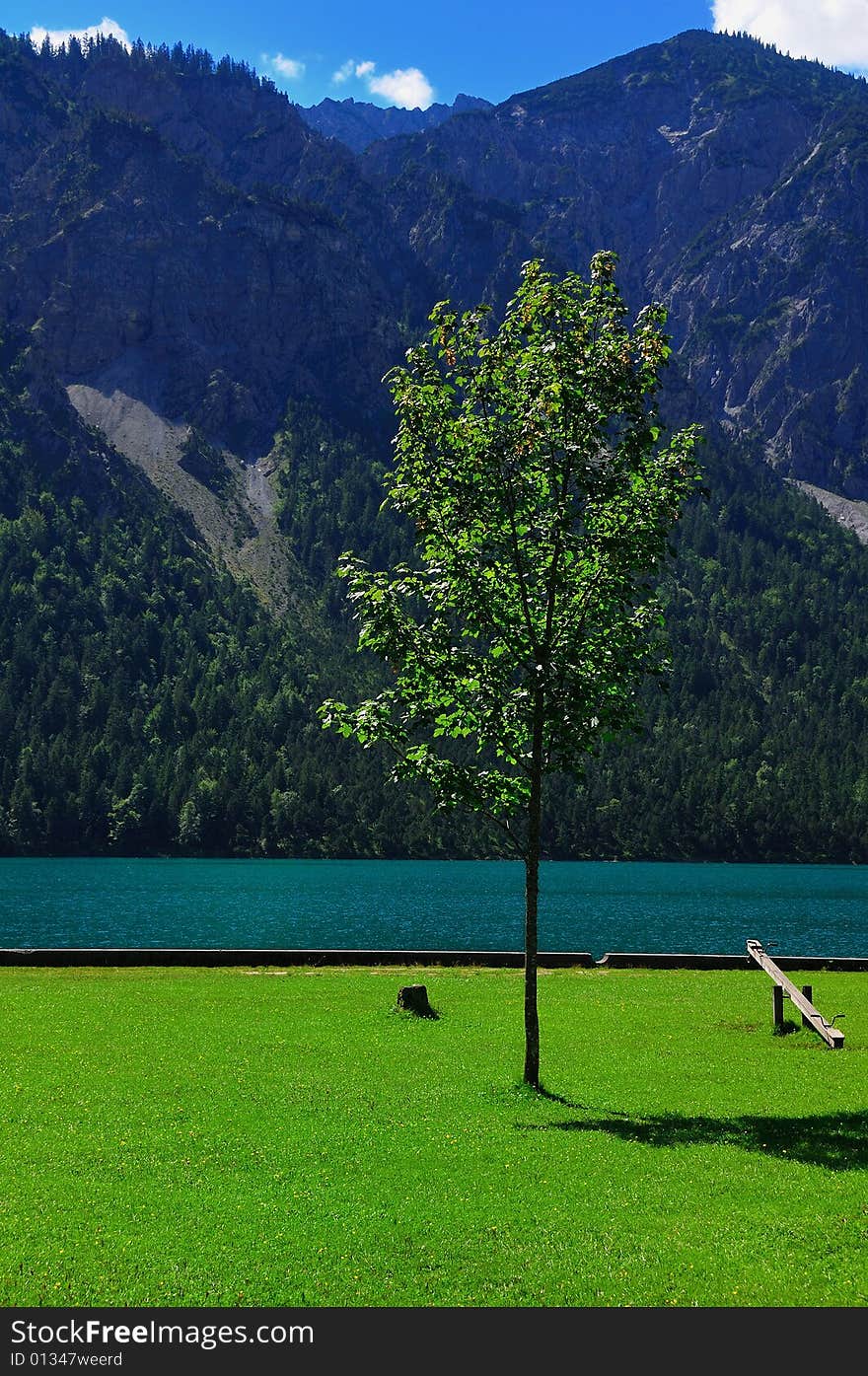 Alpine lake panorama in Tirol, Austria. Alpine lake panorama in Tirol, Austria.