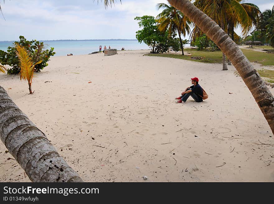 Relaxing on the beach