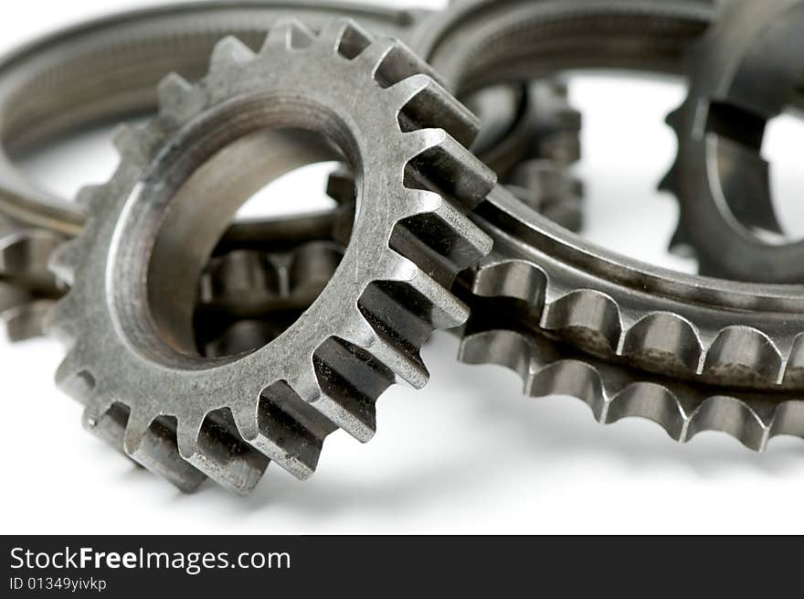 Gears isolated over white 4