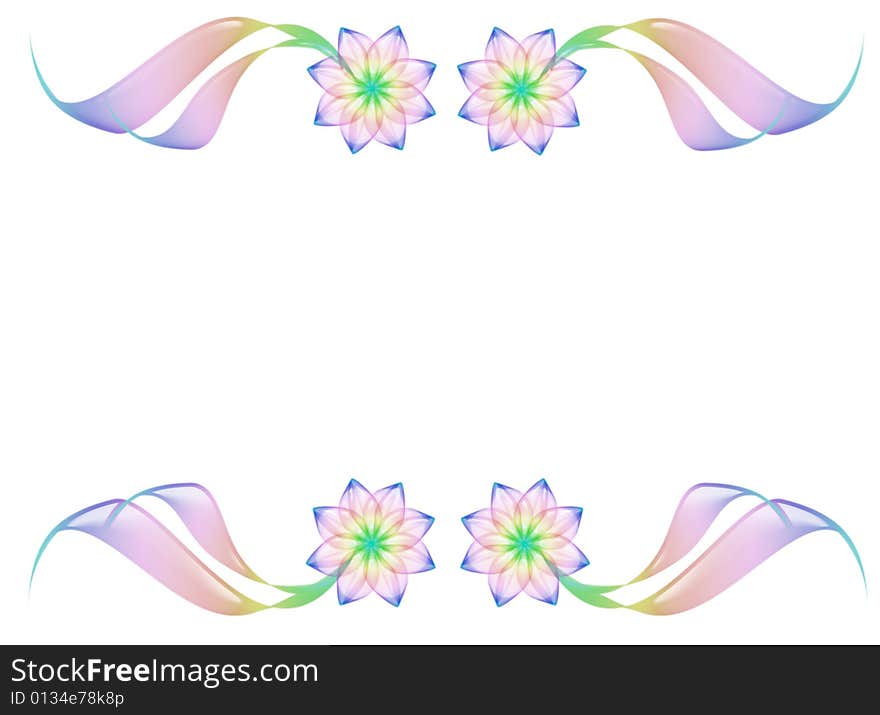 Abstract background with transparent ornament