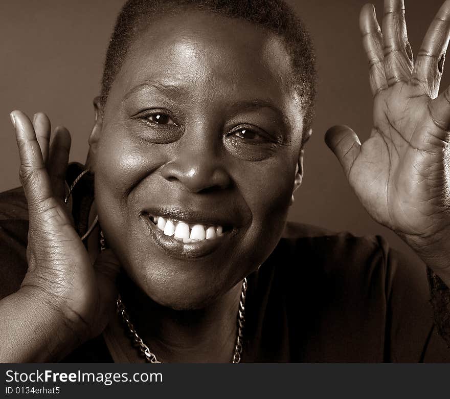 Beautiful Portrait Of a Afro American Woman. Beautiful Portrait Of a Afro American Woman