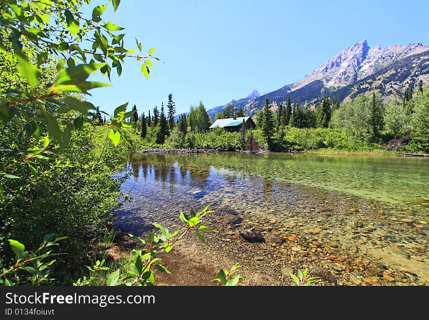 A river near Jenny Lake in Grand Teton