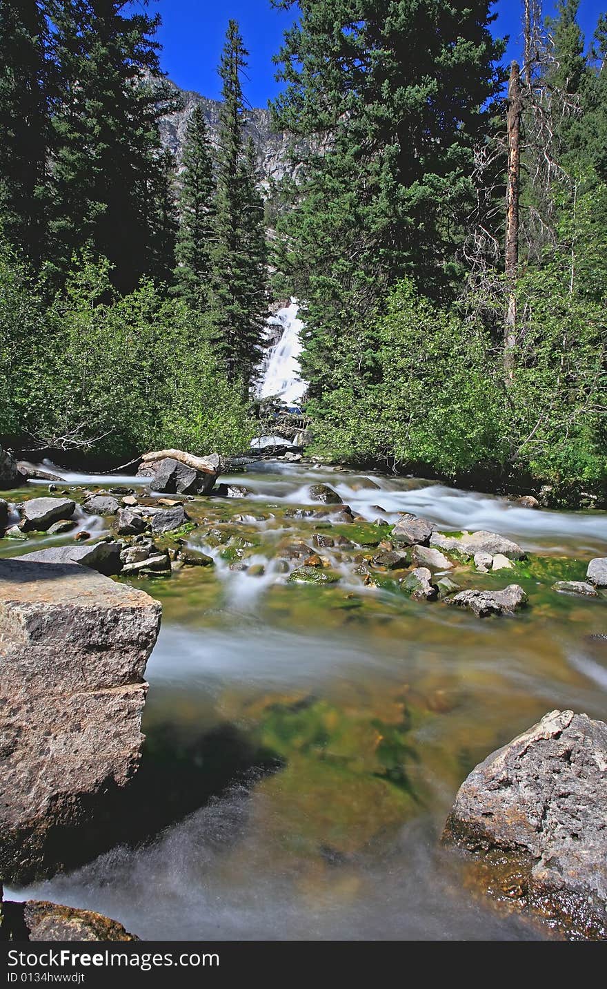 The Hidden Falls in Grand Teton