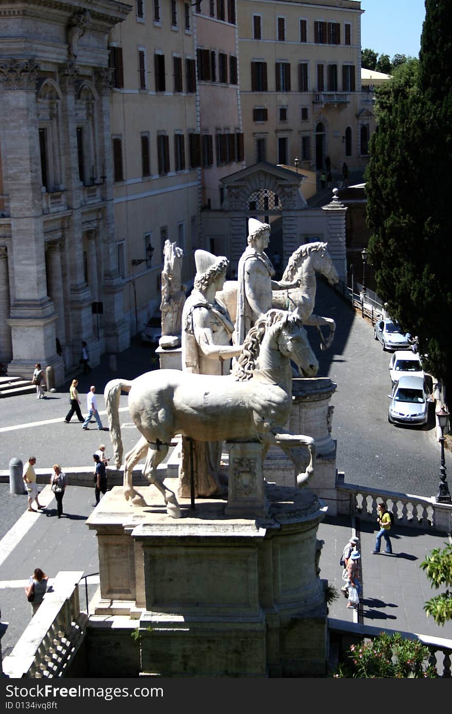 Rome-the monuments in Campidoglio place