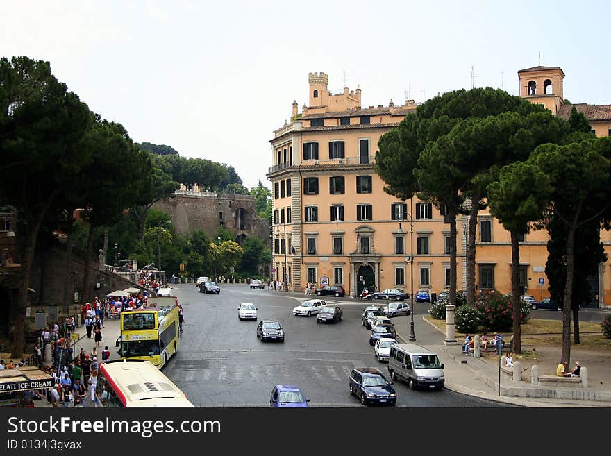 Rome-the street in city